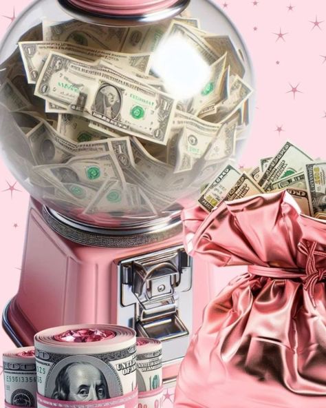 Prepare to be sick of me! I'm on a mission to hit 1k followers for a self love giveaway! Pink Goals Aesthetic, Boss Lady Aesthetic Wallpaper Laptop, Money Pink Aesthetic, Digital Products Ideas, Crafting Background, Canva Wallpaper, Shopping Template, Canva Basics, Pink Money