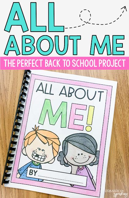 All About Me is the perfect theme for back to school season! And, this All About Me book is a great back to school project. Not only can you learn about your students, but you can ease them into the writing process and teach good work habits. Love! All About Me Booklet, All About Me Theme, September Writing, All About Me Project, All About Me Preschool Theme, Speaking Activities English, Me Preschool Theme, All About Me Poster, Back To School Theme