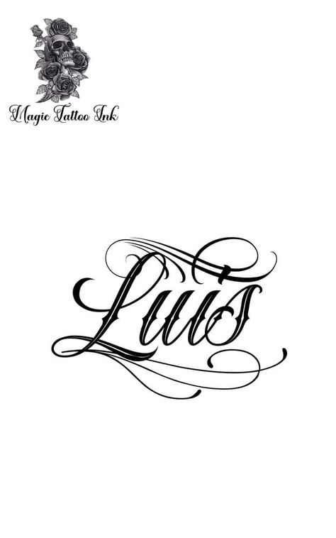 Luis Name Tattoo, Luis Tattoo, Tatto Name, Tattoo Nombres, Cursive Fonts Alphabet, Angle Tattoo, Tattoo Lettering Alphabet, Name In Cursive, Earthy Tattoos