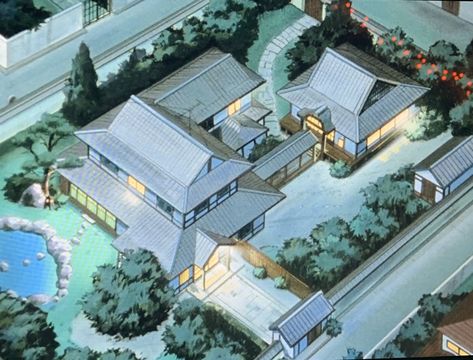 Japanese Mansion Traditional, Traditional Japanese Mansion, Japanese House Art, Traditional Japanese House Plans, Japanese Mansion, Japanese Exterior, Japanese Palace, Minecraft Japanese House, Japanese Buildings