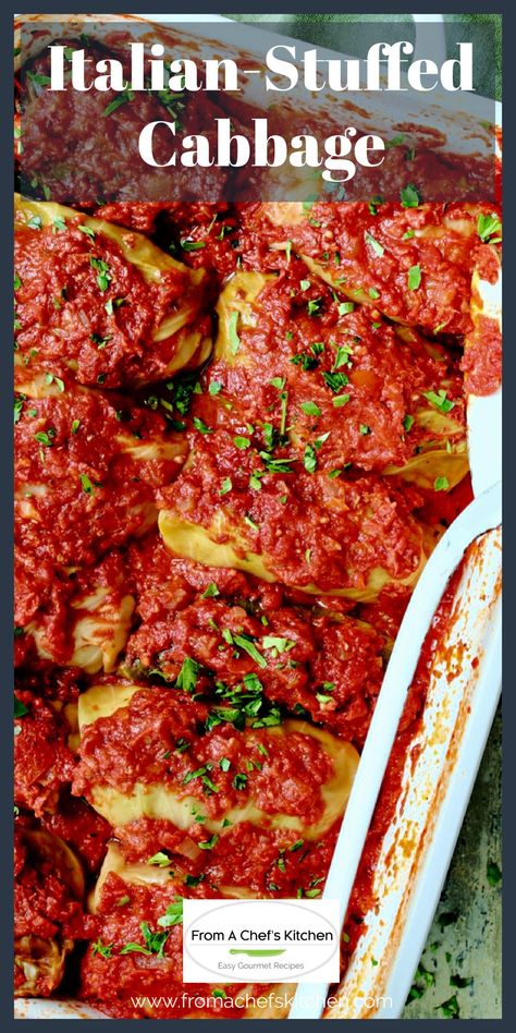 Spicy Italian Stuffed Cabbage Rolls are a kicked-up twist on a classic East European favorite!  This hearty, comforting meal will put a smile on everyone's face and it's sure to become a new favorite! Golumpki Recipe, Ground Meat And Rice, Polish Cabbage Rolls, Best Cabbage Rolls Recipe, Polish Cabbage, Polish Stuffed Cabbage, Cabbage Wraps, Stuffed Vegetables, Stuffed Cabbage Rolls