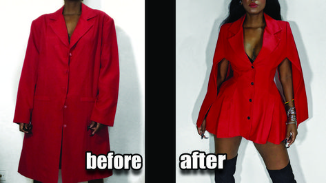 Blazer Thrift Flip, Clothes Flip, Upcycle Wardrobe, Thrifted Transformation, Thrift Dress, Transform Clothes, Thrift Flip Clothes, Ropa Upcycling, Flip Ideas