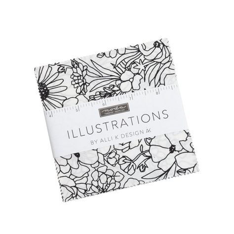 K Design, Star Illustration, Moda Charm Packs, Quilt Stores, Hand Drawn Pattern, Mini Charm, Charm Pack, Line Illustration, Fabric Strips