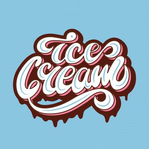 Ice Cream Font, Ice Cream Quotes, Ice Cream Banner, Organic Ice Cream, Ice Cream Logo, Ice Cream Place, Design With Letters, Ice Cream Poster, Melting Ice Cream