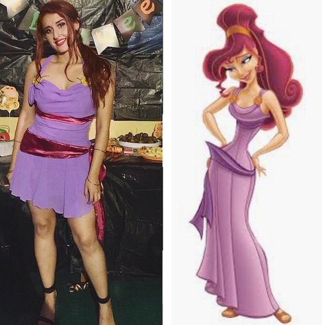 #Megara #Cosplay #Costume #Halloween #Disney #Disfraz #Hercules #Dress #Purple #Redhead #Princess #Disney costume #Disney Princess Megara Costume Diy, Purple Dress Halloween Costume, Diy Disney Princess Costume, Redhead Princess, Megara Costume, Meg Cosplay, Megara Cosplay, Disney Dance, Purple Long Dress