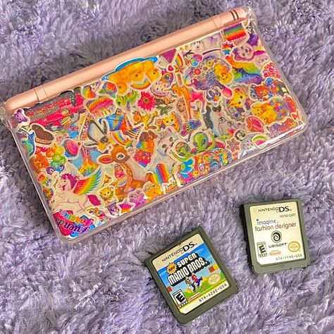 Nintendo 2ds Aesthetic, Nintendo Ds Lite Aesthetic, Y2k Stickers, Haruhi Suzumiya, Nintendo 2ds, Nintendo Ds Lite, Dual Screen, Ds Lite, Retro Gadgets