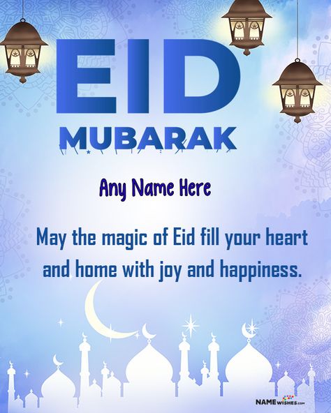 Eid Mubarak Wishes for Friends in English Online Edit. Send heartfelt Eid Mubarak wishes to your friends in English with online editing options. Customize messages with Eid Ul Fitr wishes for friends. Eid Mubarak Wishes For Friends, Eid Ul Fitr Wishes, Happy Eid Ul Fitr, Eid Mubarak Status, Anniversary Wishes For Wife, Congratulations Quotes, Birthday Wishes With Name, Eid Mubarak Images, Eid Mubarak Wishes