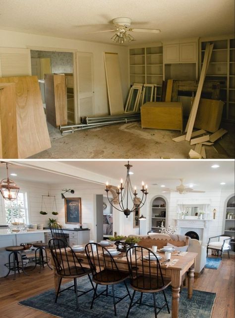 The Carriage House Magnolia Market, After Pictures, Magnolia Homes, Before And After Pictures, Carriage House, Joanna Gaines, Room Layout, Fixer Upper, Kitchen Dining Room