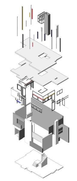 Rietveld Schroder House, Schroder House, Iconic Houses, Robert Mallet Stevens, Utrecht Netherlands, Gerrit Rietveld, Walter Gropius, Famous Architects, Diagram Architecture