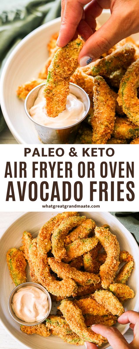 Fries In The Air Fryer, Air Fryer Recipes Keto, Keto Air Fryer, Avocado Fries, Great Grandma, Air Fryer Healthy, Best Keto Diet, Paleo Snacks, Diet Foods