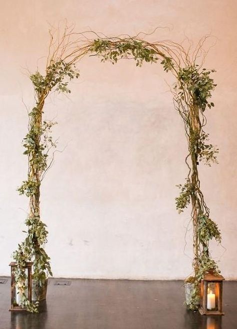 How to Decorate Your Wedding Arches | The Budget Savvy Bride Curly Willow Wedding, Branch Arch Wedding, Diy Wedding Arch, Wedding Arch Rustic, Wedding Ceremony Ideas, Curly Willow, Wedding Ceremony Arch, Wedding Arch Flowers, Wedding Arbour