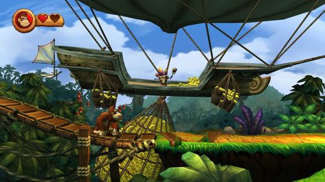 Donkey Kong Country Returns | Donkey Kong Wiki | Fandom Country Phone Wallpaper, Dk Wallpaper, Donkey Kong Country Returns, Country Backgrounds, Diddy Kong, Wii Remote, Donkey Kong Country, Tropical Background, Racun Shopee