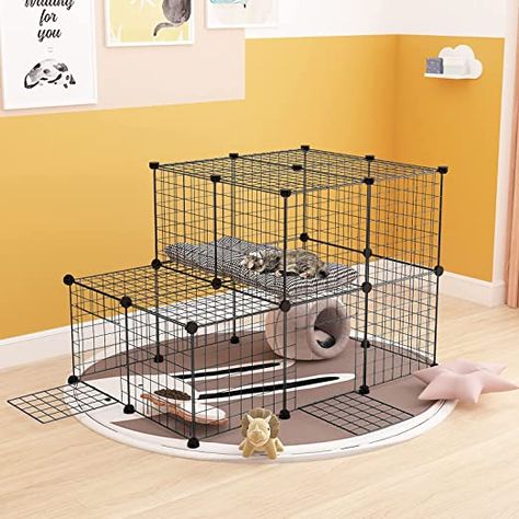 Amazon.com : NATRKE Pet Playpen for Small Animals Pet Playpen Animal Fence for Small Animals, Cat, Rabbit, Ferret, Guinea Pig, with 26 Panels Metal Wire Yard Fence Indoor, 13.8 X 13.8 inches : Pet Supplies Bunny Pen, Yard Fence, Pet Playpen, Cat Rabbit, Pet Fashion, Small Animals, Guinea Pig, Metal Wire, Pet Lovers