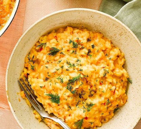 Crab Risotto, Saffron Risotto, Easy Risotto, Best Risotto, Saffron Recipes, Family Supper, Risotto Recipe, Arborio Rice, Bbc Good Food