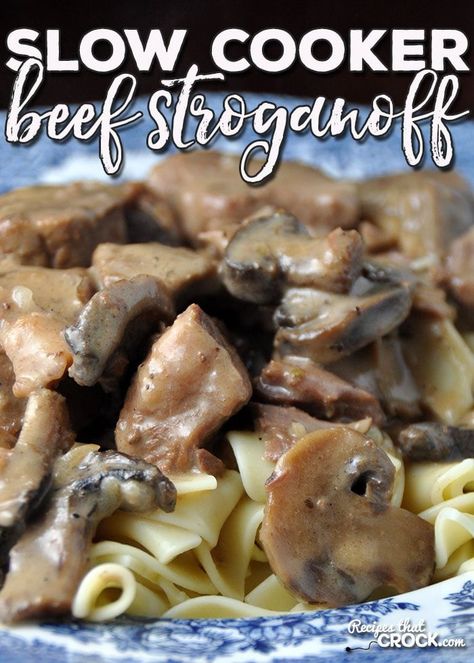 If you love a delicious meal that will fill you up and everyone will love, you have to try this Slow Cooker Beef Stroganoff! Yummy! Beef Crockpot Recipes Healthy, Pressure Cook Beef Stew, Beef Stroganoff Recipes, Stroganoff Crockpot, Crock Pot Stroganoff, Slow Cooker Beef Stroganoff Recipe, Stroganoff Recipes, Cooking Stew Beef, Quick Ground Beef Recipes