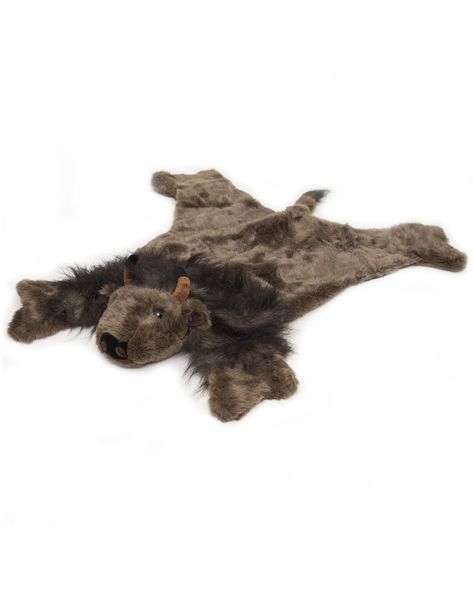 Carstens Home Large Buffalo Animal Rug, Brown Faux Animal Skin Rugs, Animal Skin Rug, Buffalo Animal, Skin Rugs, Animal Rug, Rug Nursery, Southwestern Rug, Plush Carpet, Hearth And Home