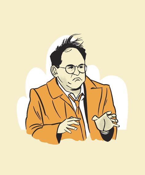 Seinfeld Drawing, Seinfeld Illustration, Seinfeld Characters, George Costanza, Banana Stand, Freaks And Geeks, Tv Land, Illustration Ideas, Seinfeld