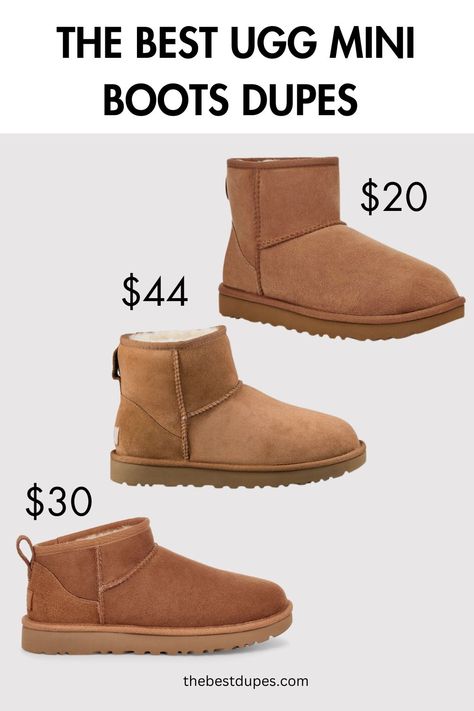 Ugg mini boots dupe Ankle Boot Uggs Outfit, 2023 Ugg Trends, What To Wear With Ugg Mini Boots, Fake Ugg Boots, Vegan Ugg Boots, Styling Ugg Ultra Mini, How To Wear Ultra Mini Uggs, Styling Short Ugg Boots, Ugg Duplicates