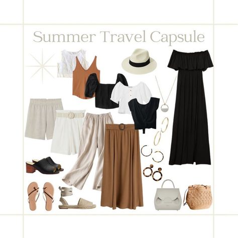 Discover the ultimate guide to creating a summer capsule wardrobe that seamlessly takes you from the sunny beaches to chic European streets. Whether you're lounging on the UK coastline or exploring historic European cities, these ten versatile travel wardrobe ideas offer effortless style and practicality. Capsule Carry On Summer, Thailand Capsule Wardrobe, Resort Capsule Wardrobe, Europe Essentials, Beach Vacation Capsule Wardrobe, Coastal Clothes, Beach Capsule Wardrobe, Summer Travel Outfits, European Streets