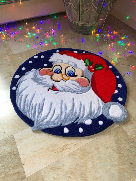 Christmas Tufting, Tuft Rug, Tufting Ideas, Tufting Diy, Tufted Carpet, Christmas Rug, Rug Christmas, Kids Rug, Christmas Rugs