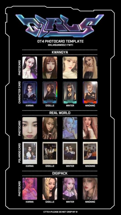 Aespa Photocards Template, Aespa Template, Aespa Photocards, About Me Template, Pc Template, Photocard Template, Kpop Photocards, Wildflower Cases, Photo Card Template