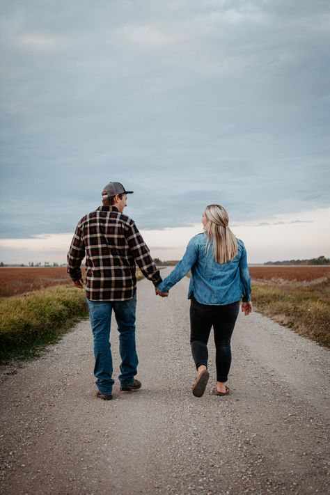 Engagement Photos Dirt Road, Country Road Photoshoot, Dirt Road Engagement Photos, Dirt Road Couple Photoshoot, Gravel Road Photoshoot, Dirt Road Photoshoot, Photography Names Business, Fishing Engagement, House Photoshoot