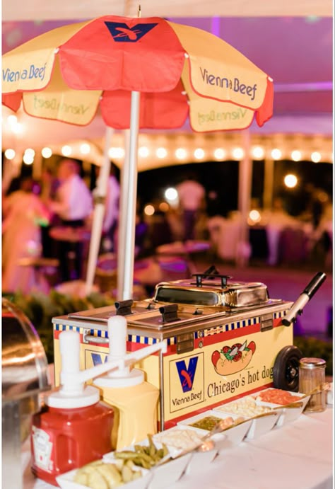 Hot Dog Bar At Wedding, Wedding Hot Dog Stand, Hot Dog Wedding Reception, Wedding Hotdogs, Hot Dogs At Wedding, Wedding Hot Dogs, Hot Dogs Wedding, Wedding Hot Dog Bar, Hot Dog Bar Wedding