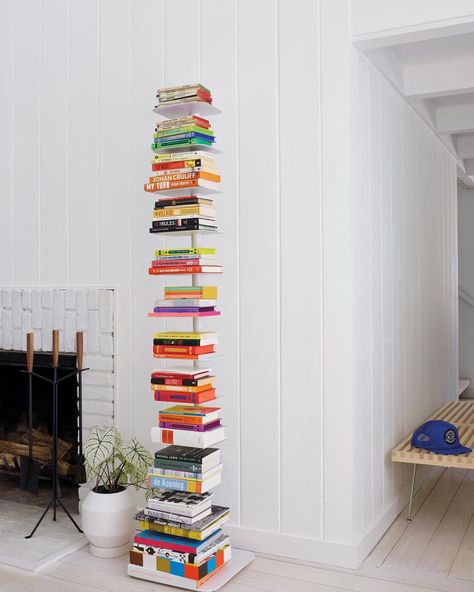 Design Within Reach on Instagram: “Easy weekend project: Get your ever-growing stack of books together and create a home library that keeps your favorite reads organized and…” Story Bookcase, Bookshelf White, Bookcase Design, Side Table Design, Modern Shelving, Book Storage, Bookcase Shelves, Design Within Reach, Home Library