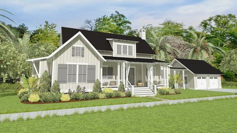 Artesia Residence — Lake & Land Studio On Suite, Bungalow Ideas, Built In Dresser, Porch Plans, Cottage Plan, Freestanding Tub, House With Porch, French Cottage, Cabin Ideas