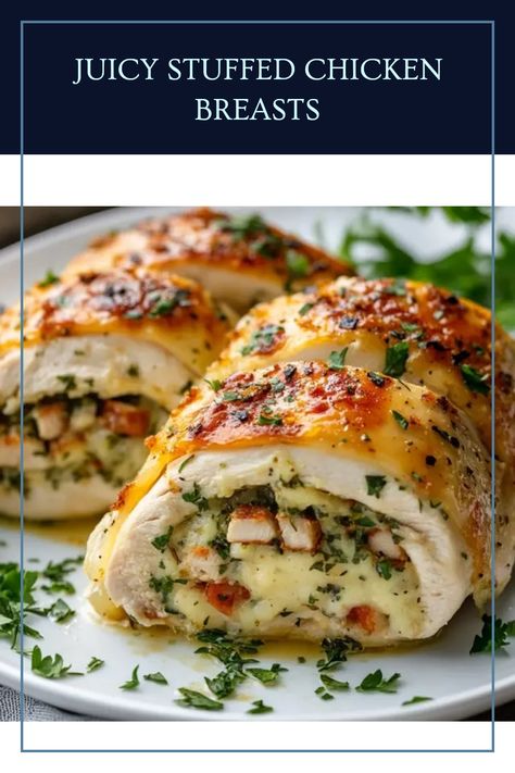 Looking for a delicious weeknight dinner idea? Try making these flavorful stuffed chicken breasts! Whatever filling you prefer, whether it's creamy spinach, sun-dried tomatoes, or gooey cheese, this recipe has got you covered. They're easy to prepare and perfect for impressing family or guests. These juicy chicken breasts baked to perfection will be your new go-to dinner. Each bite promises a delightful medley of flavors. Your taste buds and your dinner guests will thank you! Explore the joy of effortless cooking and enjoy a savory meal everyone will love. Chicken Breast Stuffed, Stuff Chicken Breast Recipes Easy, Baked Stuffed Chicken Breast, Stuffed Chicken Breast Recipes Baked, Boursin Stuffed Chicken Breast, Best Chicken Breast Recipes, Spinach And Cheese Stuffed Chicken, Stuffed Chicken Recipes, Stuffed Chicken