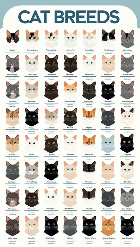 Celebrate the elegance of various Cat Breeds with this high-resolution photographic print. Featuring a diverse range of stunning felines, this artwork is perfect for decorating your home or office. Whether you're a cat lover or simply appreciate fine photography, this Cat Breeds photographic print will add a touch of charm to any space. Get your Cat Breeds print today! Fine Photography, Cat Facts, Cat Breeds, Cat Lover, Photographic Print, Decorating Your Home, Feline, Cat Lovers, Resolution