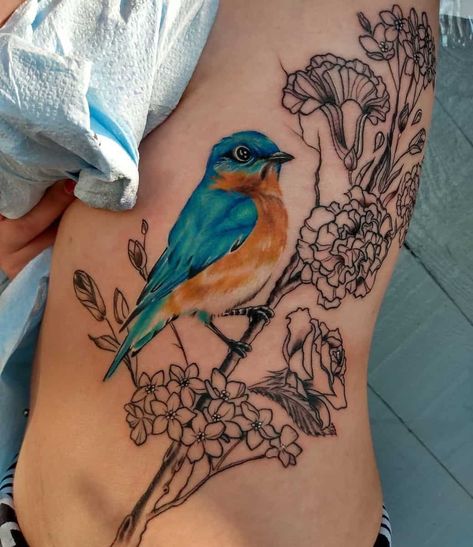 Top 51+ Best Bluebird Tattoo Ideas - [2021 Inspiration Guide] Blue Bird And Red Bird Tattoo, Bluebird Over The Rainbow Tattoo, Bluebird On Branch Tattoo, Painted Bunting Tattoo, Bluebird Tattoo Black And White, Mountain Bluebird Tattoo, Blue Bird Tattoos For Women, Eastern Bluebird Tattoo, Bluebirds Tattoo