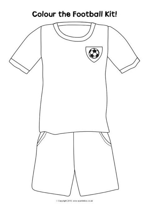 Football Kit Colouring Sheets (SB234) - SparkleBox Football Colouring In Pages, Football Colouring Pages, Football Kit Design Template, Football Activities, Football Coloring, Football Template, Football Activity, Football Coloring Pages, Sports Coloring Pages