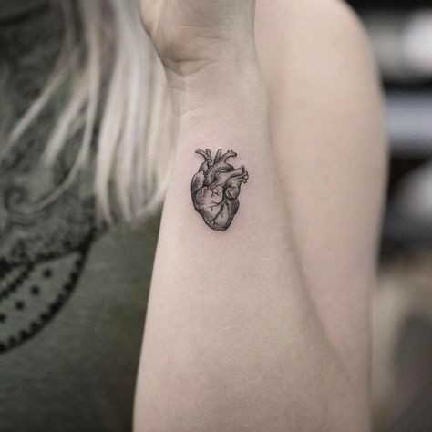 Finger Anatomical Heart Tattoos, Real Heart Tattoos, Anatomical Tattoos, Brain Tattoo, Anatomical Heart Tattoo, Nurse Tattoo, Heart Tattoos, Anatomical Heart, Matching Tattoos