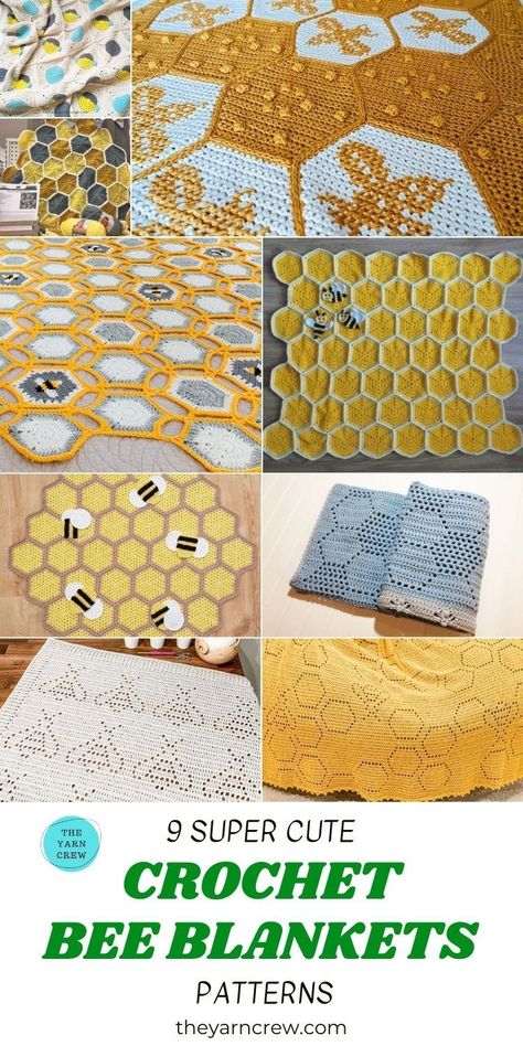 Honey Bee Crochet Blanket Free Pattern, Crochet Bee Potholder, Honeycomb Crochet Blanket Free Pattern, Bee Afghan, Honeycomb Crochet Blanket, Bee Blanket Crochet, Crochet Bee Blanket, Bee Crochet Patterns Free, Bee Crochet Blanket