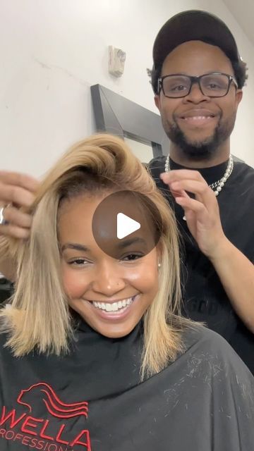 I was her birthday gift to herself! ♈️…She wanted to be a blond and a screaming blond at that! Lol.. Of course I used all @wellahai... | Instagram Bob Color, Color Bob, You Rock, Bob Cut, Red Brown, Cut And Color, Of Course, Coming Out, Her Hair