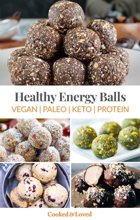 Need a little pick-me-up? Some pre or post-workout fuel, or a bite-size sweet treat? These creative and tasty healthy bliss balls (also known as energy balls) are great as a snack and will provide you with the energy, protein and nourishment you need. You will find keto, gluten-free, vegan and Paleo bliss balls in this collection. via @irena_macri Gluten Free Energy Balls Healthy, Power Ball Recipe Healthy, Whole 30 Balls, Raw Vegan Protein Balls, Aip Energy Balls, Oat Free Energy Balls, Cinnamon Energy Balls, Whole30 Energy Balls, Whole30 Protein Balls