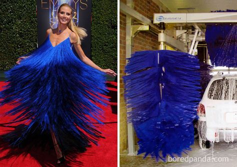 Heidi Klum Or A Car Wash Brush? Crazy Celebrities, Who Wore It Better, Well Pictures, Fashion Fail, Homer Simpson, Memes Br, Wash Brush, Lil Wayne, Justin Timberlake