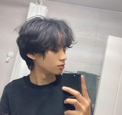 Asian Perm Men Middle Part, Popular Male Hairstyles, Mexican Fluffy Hair, Asian Men Hair Perm, Guy With Fluffy Black Hair, Asian Men Hairstyle Middle Part, Fluffy Asian Hair, Korean Perm Men Middle Part, Guys Haircuts Curly