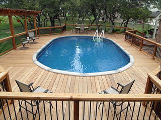 Oval Above Ground Pools, Deck Piscina, Oval Pool, Moderne Pools, Pool Deck Plans, Best Above Ground Pool, Pool Images, Swimming Pool Decks, Above Ground Pool Landscaping