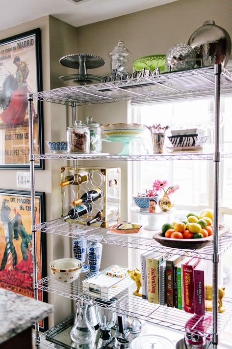 Wire Shelving Ideas, Shelves For Kitchen Cabinets, Small Kitchen Shelf, Shelves In The Kitchen, Small Apartment Kitchen Decor, Shelves For Kitchen, Shelving Kitchen, Kitchen Shelving, Shelves Ideas