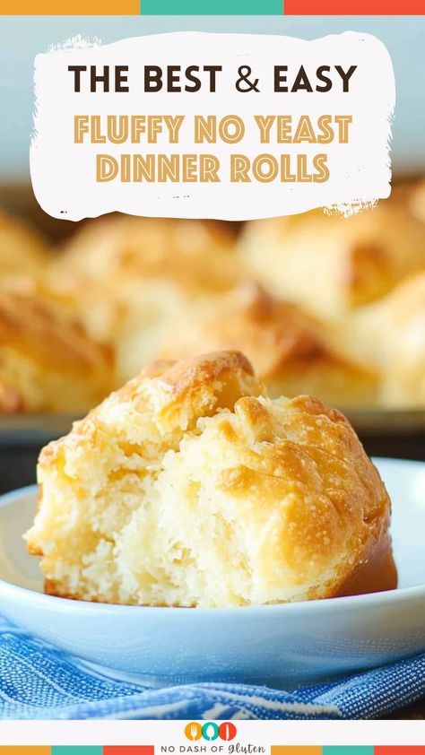 Need a quick side for dinner? These Fluffy No Yeast Dinner Rolls are ready in 20 minutes with pantry staples and no yeast required! Soft, golden, and perfect for any meal. Give them a try and make your dinner complete. Pin this recipe for your next mealtime inspiration! No Yeast Rolls Recipes, Quick No Yeast Dinner Rolls, Yeast Free Dinner Rolls, No Yeast Dinner Rolls Easy, Yeastless Dinner Rolls, Easy Dinner Rolls Recipe Quick No Yeast, No Rise Dinner Rolls, No Yeast Breadsticks, Dinner Rolls Without Yeast