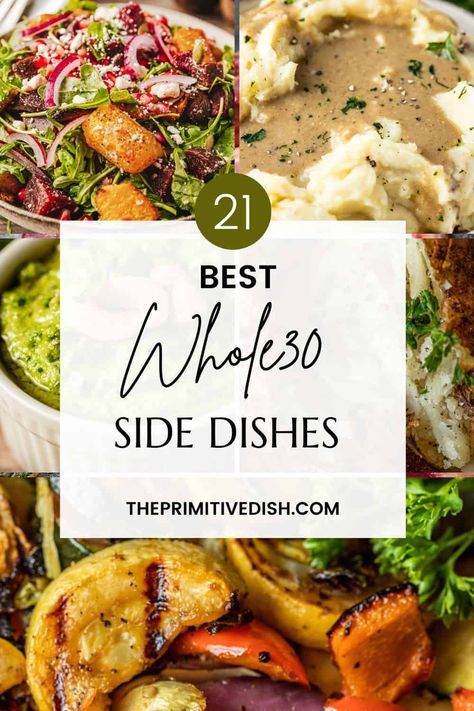 These Whole30 side dish recipes are not only easy and delicious but they are also made with real ingredients and with so many options there is something for the entire family! From vegetable sides to potato dishes and salads there is sure to be something perfect for family gatherings or your next summer bbq. Whole 30 Potatoes, Blackstone Breakfast, Creamy Coleslaw Dressing, Bbq Side Dish Recipes, Summer Vegetable Recipes, Side Dishes For Fish, Whole30 Meal Prep, Cookout Side Dishes, Easy Whole 30 Recipes