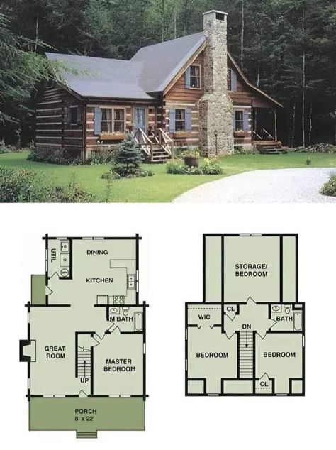 Cottage Layout, Log Cabin Floor Plans, Timber Homes, Cabin Floor, Cabin Floor Plans, Cabin House Plans, Sims House Plans, Tiny House Floor Plans, Romantic Holiday