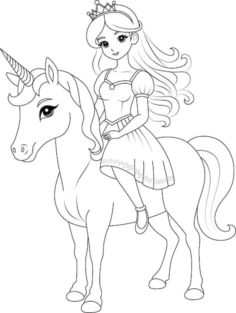 Coloring page chibi princess riding a ma... | Premium Vector #Freepik #vector #nature #holiday #beautiful #art Chibi Princess, Pikachu Coloring Page, Monster Truck Coloring Pages, Easter Coloring Book, Disney Princess Coloring Pages, Unicorn Drawing, Heart Coloring Pages, Unicorn Coloring, Mermaid Coloring Pages