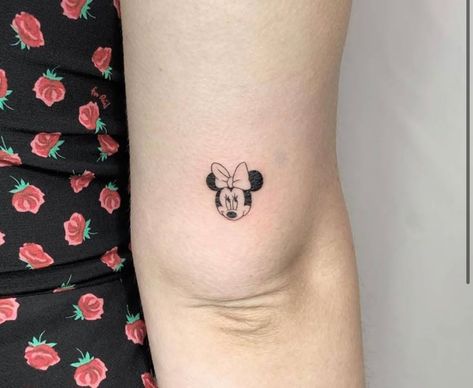 Mickey Mouse Ears Tattoo, Disney Characters Cartoon, Minnie Mouse Tattoo, Minnie Tattoo, Mickey Tattoo, Tattoos 2023, Gear Tattoo, Characters Disney, Mouse Tattoos