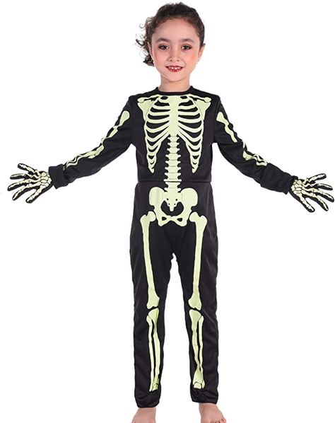 Amazon.com: Skeleton Costume for Kids Toddler,Halloween Glow in The Dark Skeleton Costume for Boys Girls with Gloves : Clothing, Shoes & Jewelry Toddler Halloween Party, Skeleton Costume Kids, Maleficent Costume Kids, Nun Halloween Costume, Glow In The Dark Skeleton, Halloween Glow In The Dark, Dark Skeleton, Skeleton Halloween Costume, Halloween Party Dress