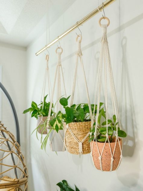 Simple Minimalist No Tassel Macrame Plant Hanger Without Tail, Long Hanging Plant Pot Holder,indoor Hanging Planter No Tail Tassle No Fringe - Etsy No Tassel Macrame Plant Hanger, Plant Pot Holder, Hanging Planters Indoor, Apartment Plants, Plant Pot Holders, Hanging Plants Indoor, Macrame Plant Holder, Macrame Plant Hangers, Plant Hangers