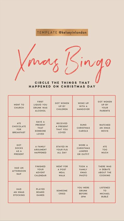 Christmas This Or That, Christmas Post Ideas, Christmas Instagram Story, Xmas Carols, Christmas Content, Bingo Template, Christmas Bucket List, Christmas Instagram, Christmas Bingo