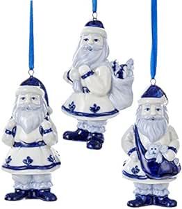 Blue And White Christmas Ornaments, Pottery Christmas Ornaments, Jadeite Christmas, Chinoiserie Ornaments, Santa Christmas Ornaments, Teapot Ornament, Chinoiserie Christmas, Navy Christmas, Blue Christmas Decor